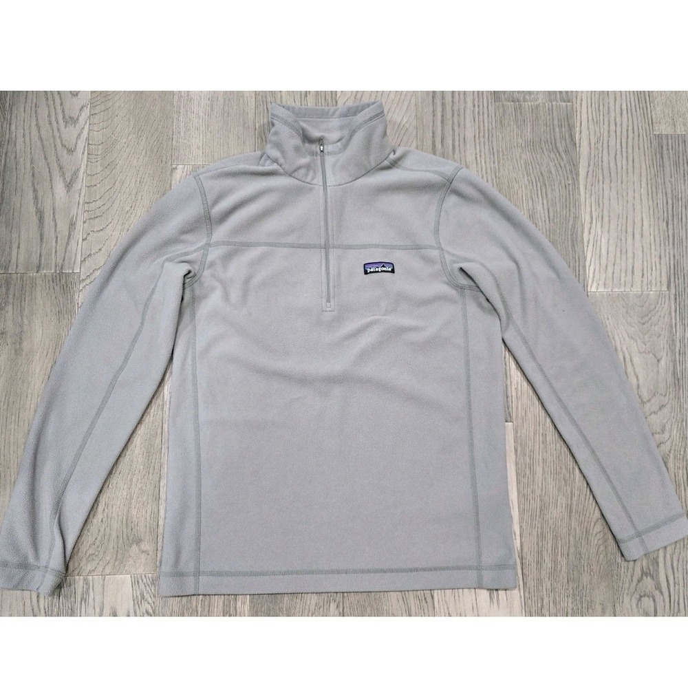 Patagonia Quarter Zip Fleece Gray Unisex Size Small